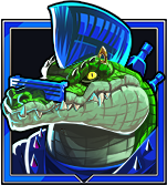 Man vs Gator Symbol modrého aligátora